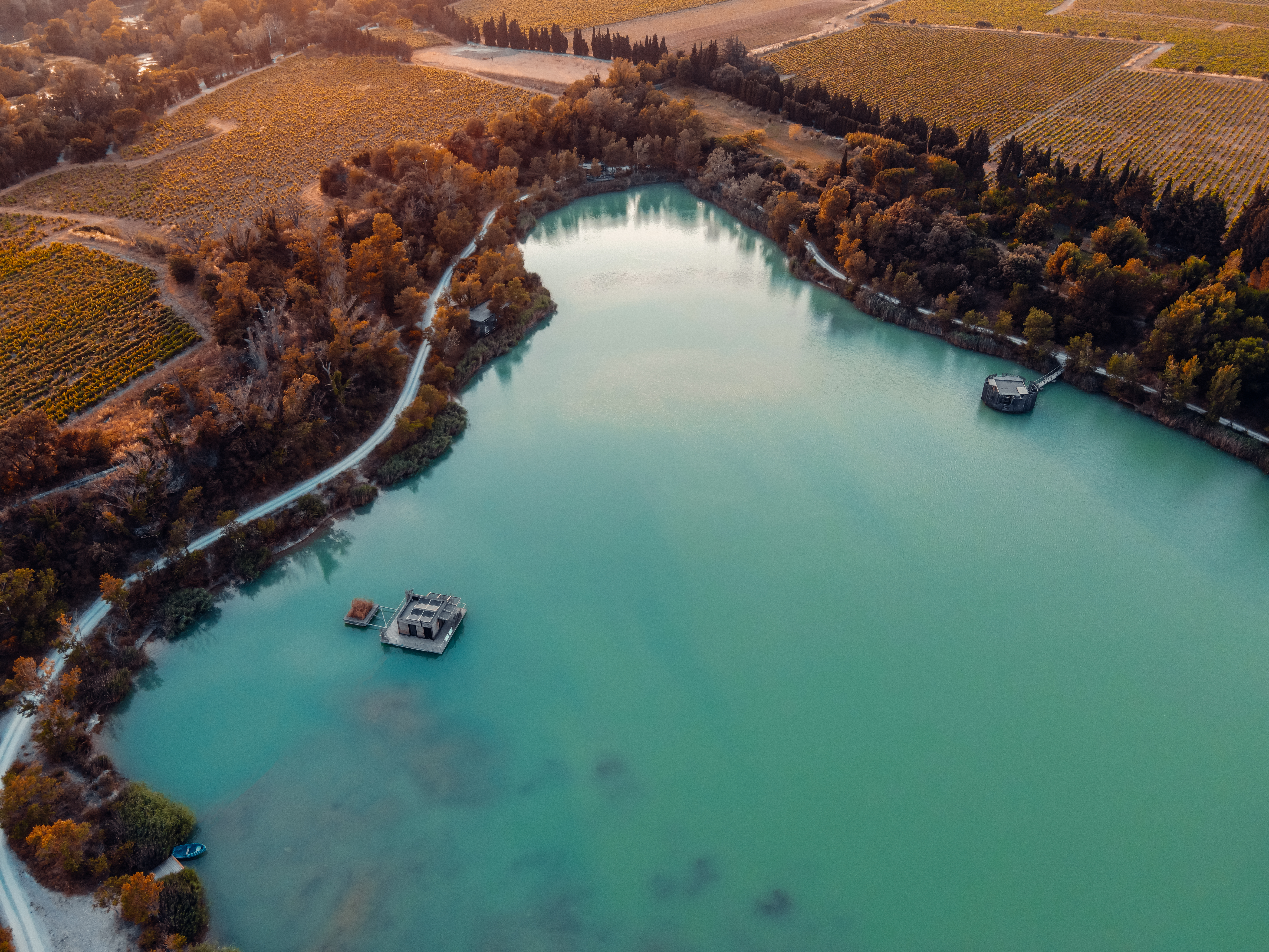 Extérieur - vue aerienne - Cabanes Utopie - Cabanes des grands cépages ©HerveHote