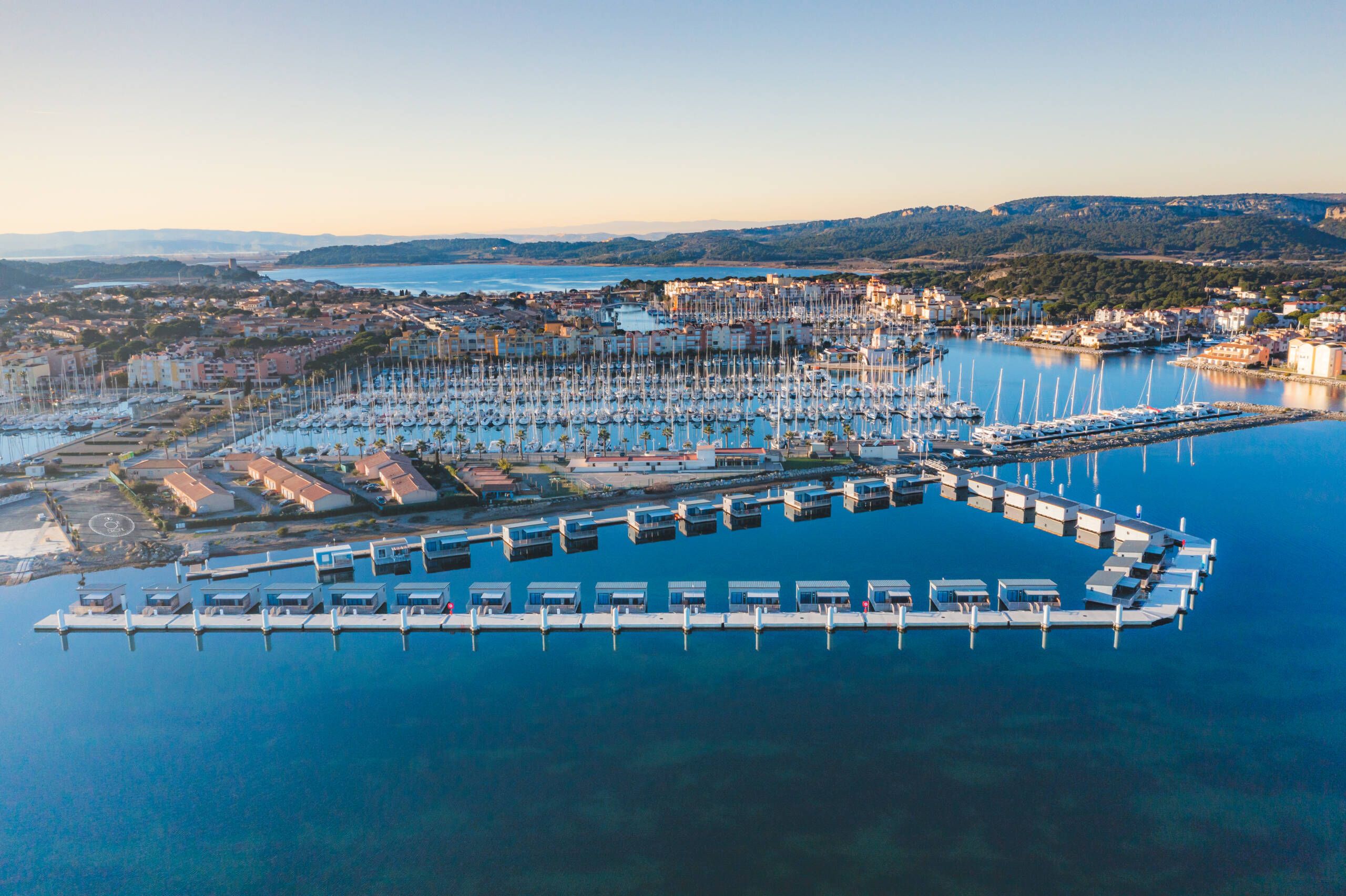 Vue aérienne ilôts de gruissan