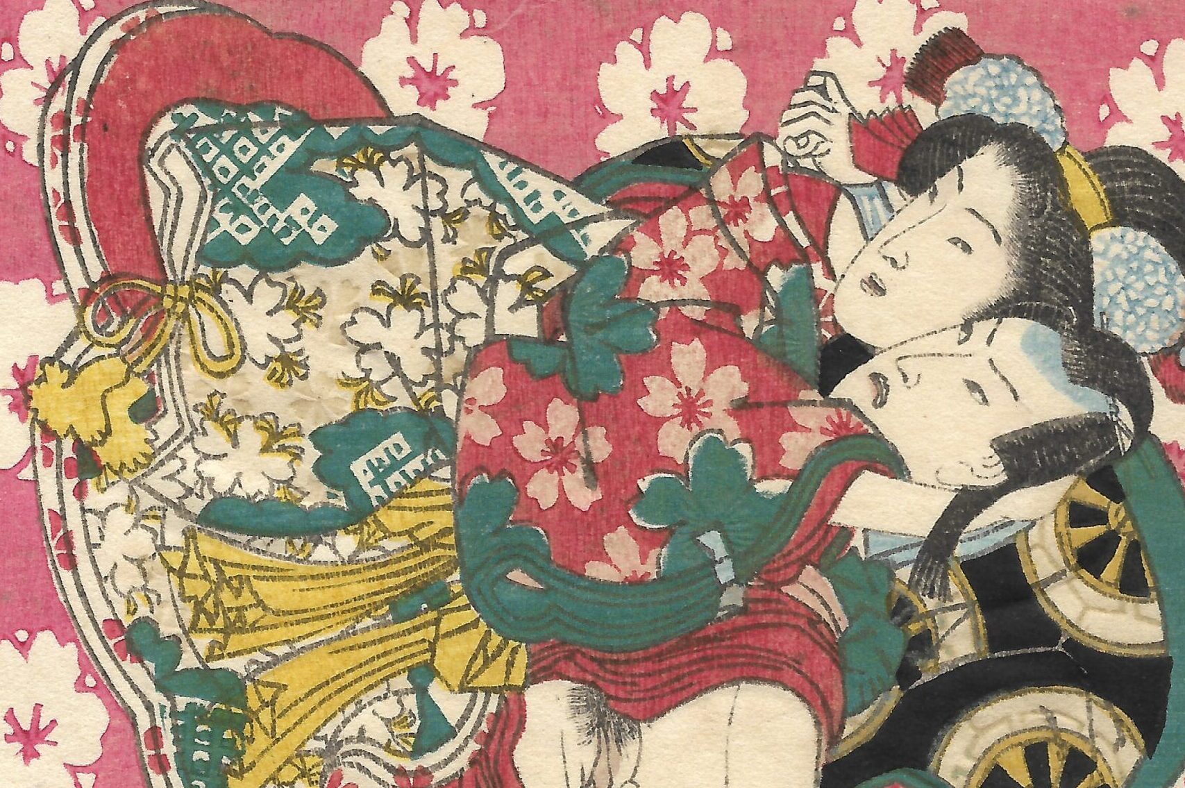 Auteur inconnu, Mameban shunga motif floral, Époque Edo (19e siècle) © Galerie Écho 119