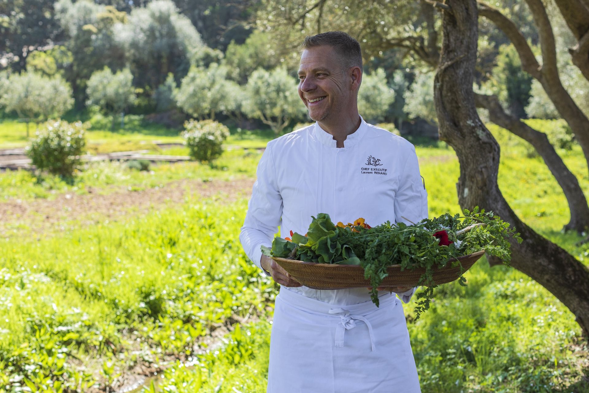 France, Corse du Sud (2A), Domaine de Murtoli, La Ferme, chef Laurent Renard