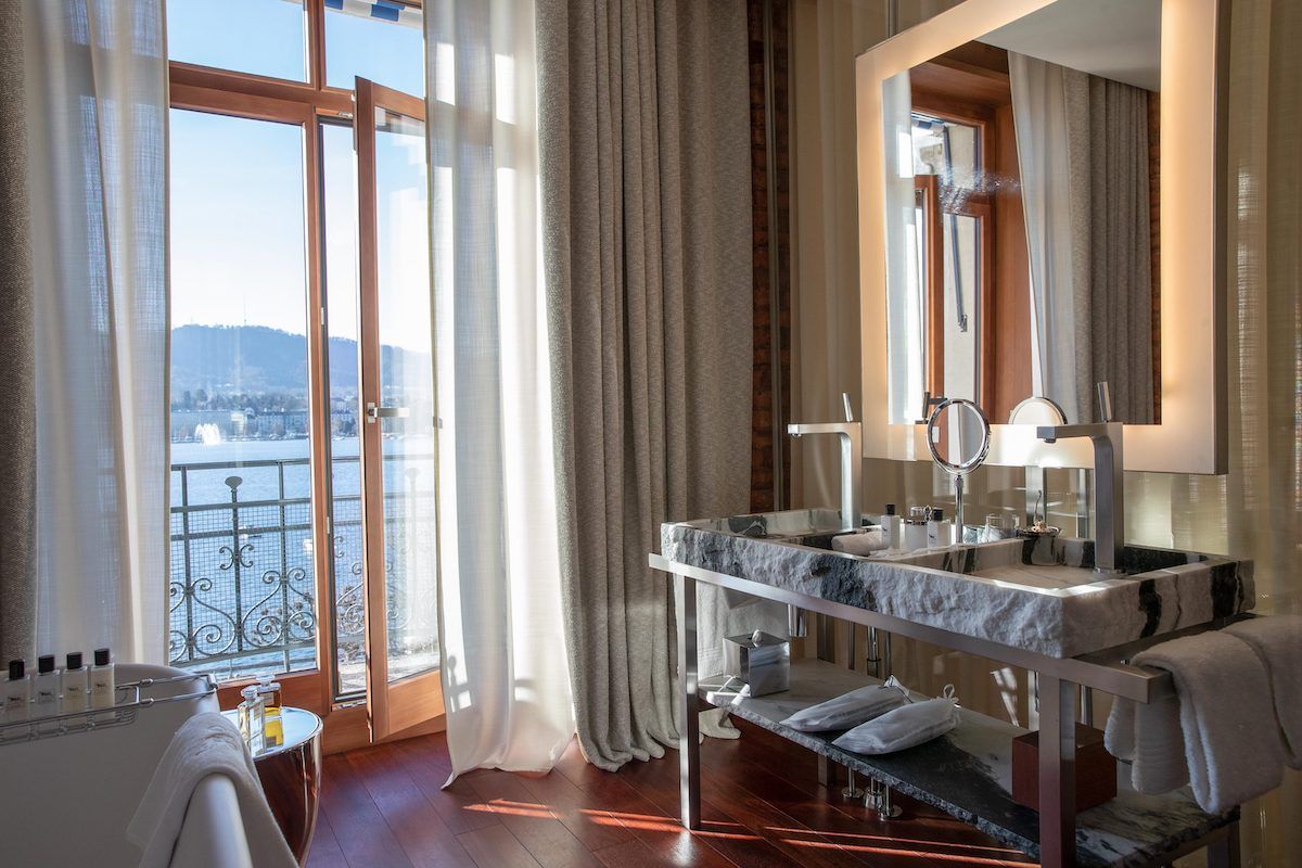 Chambre de La Réserve Eden au lac Zurich ©Grégoire Gardette