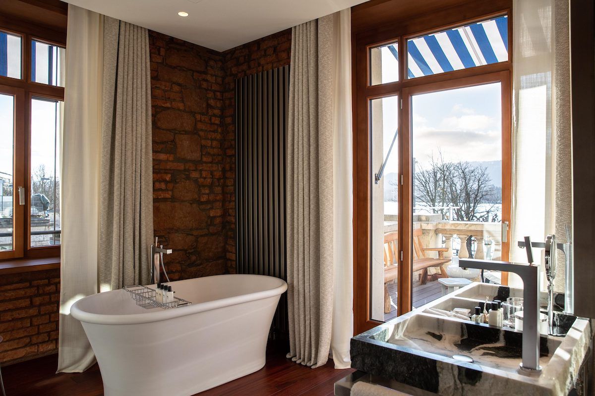 Chambre de La Réserve Eden au lac Zurich ©Grégoire Gardette