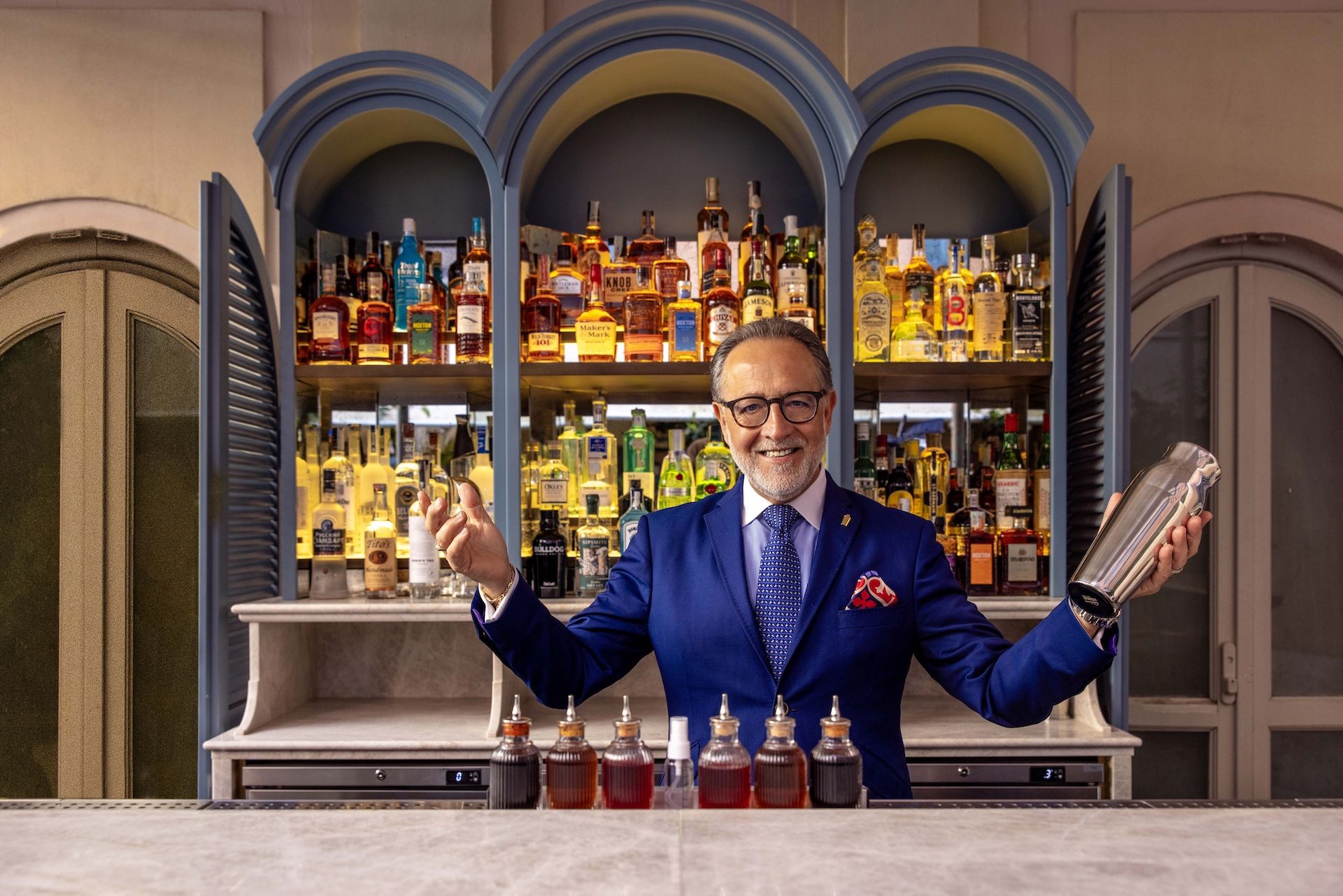 Hotel de Russie. Maestro Salvatore Calabrese au bar. A Rocco Forte Hotel à Rome