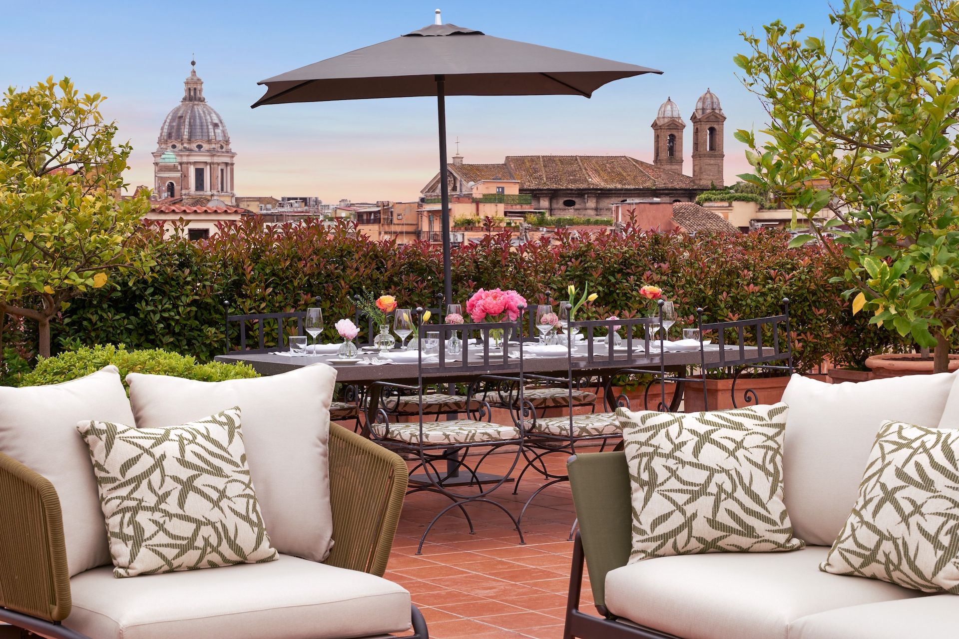 Hotel de Russie. Suite Nijinsky et sa terrasse. A Rocco Forte Hotel à Rome