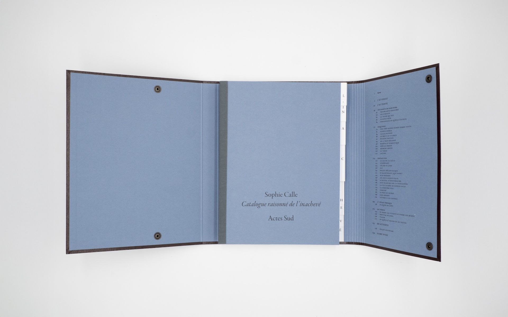 Sophie Calle- L'Inachevé-Actes Sud