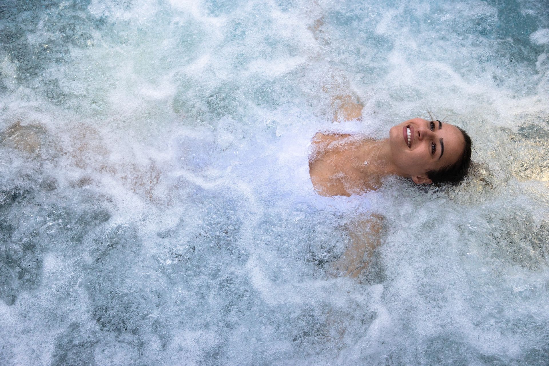 bain bouillonnant du parcours aquatique de Hôtel Royal Evian à l'Evian Spa