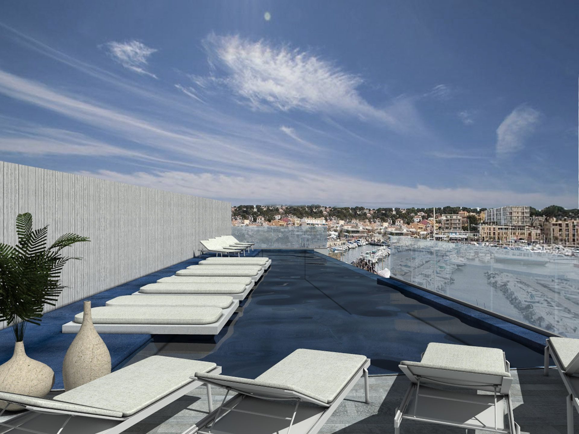 Piscine de l'hôtel Bleu DR